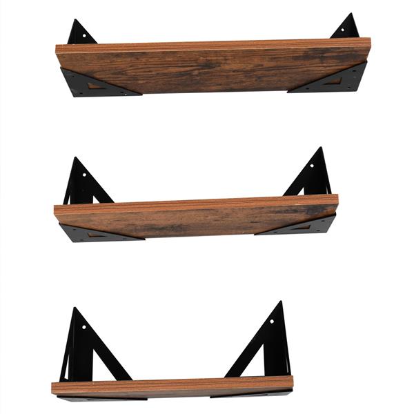 MOOCSIC Floating Shelves for Bathroom 14 inch Set of 3 Natural Pine Real Wood Shelf No Drill 2 Way of Wall Mounted Shelves for Storage Rustic Shelf