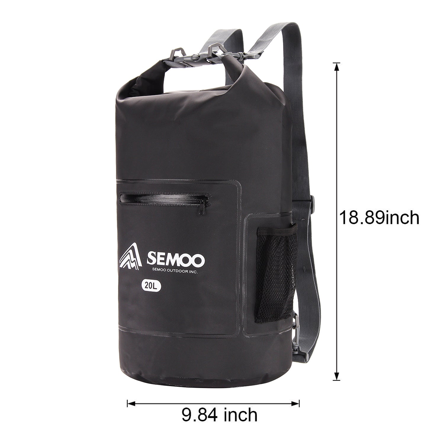 SEMOO Floating Waterproof Dry Bag 20L, Roll Top Sack Keeps Gear